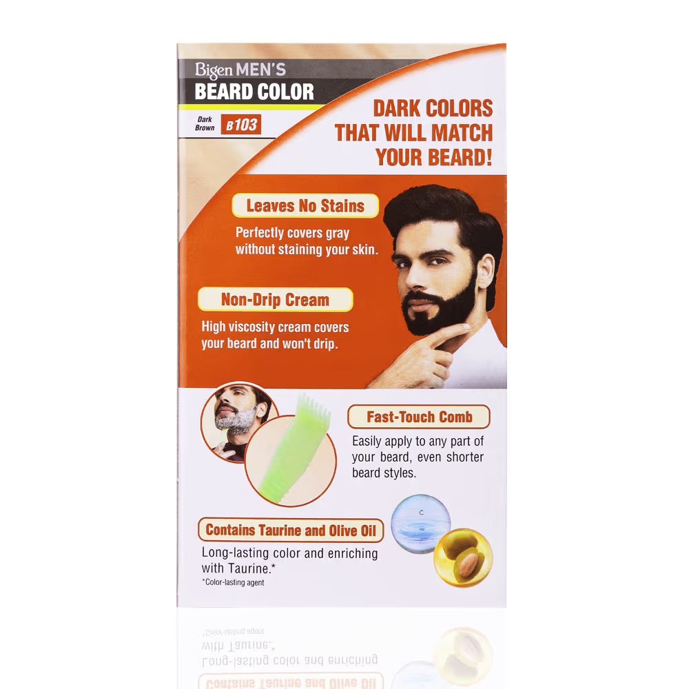 Bigen Men's Beard Color B103 Dark Brown (40g) - Image 2
