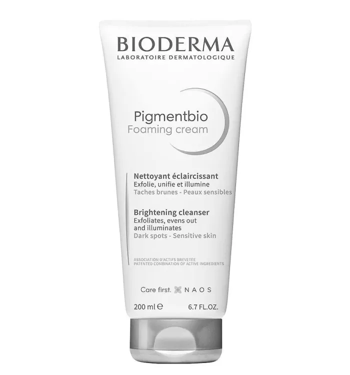 Bioderma Pigmentbio Foaming Cream Brightening Exfoliating Cleanser (Face & Body Wash) For Brightened Skin, 200 ml