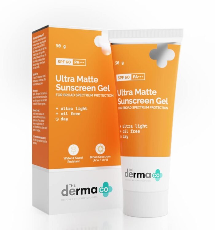 The Derma Co Ultra Matte Sunscreen Gel with SPF 60, 50g