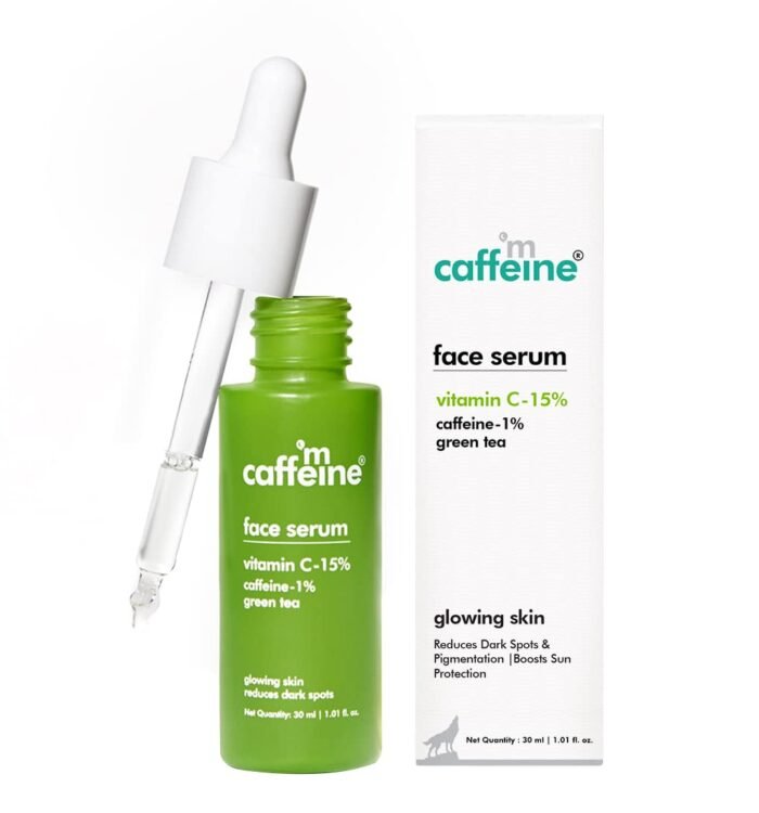 MCaffeine 15% Vitamin C Face Serum for Glowing Skin with Green Tea 30ml