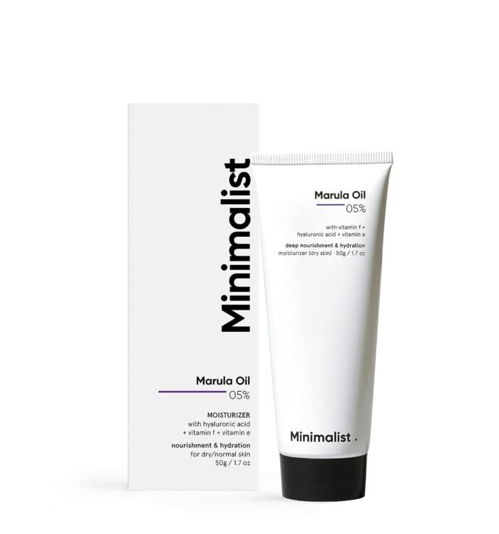 Minimalist Marula Oil 5% Face Moisturizer For Dry Skin With Hyaluronic Acid