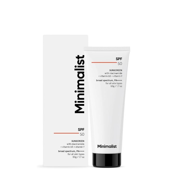 Minimalist Sunscreen SPF 50 | No White Cast | Broad Spectrum PA ++++ | 50g