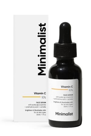 Minimalist 10% Vitamin C Face Serum for Glowing Skin 30ml