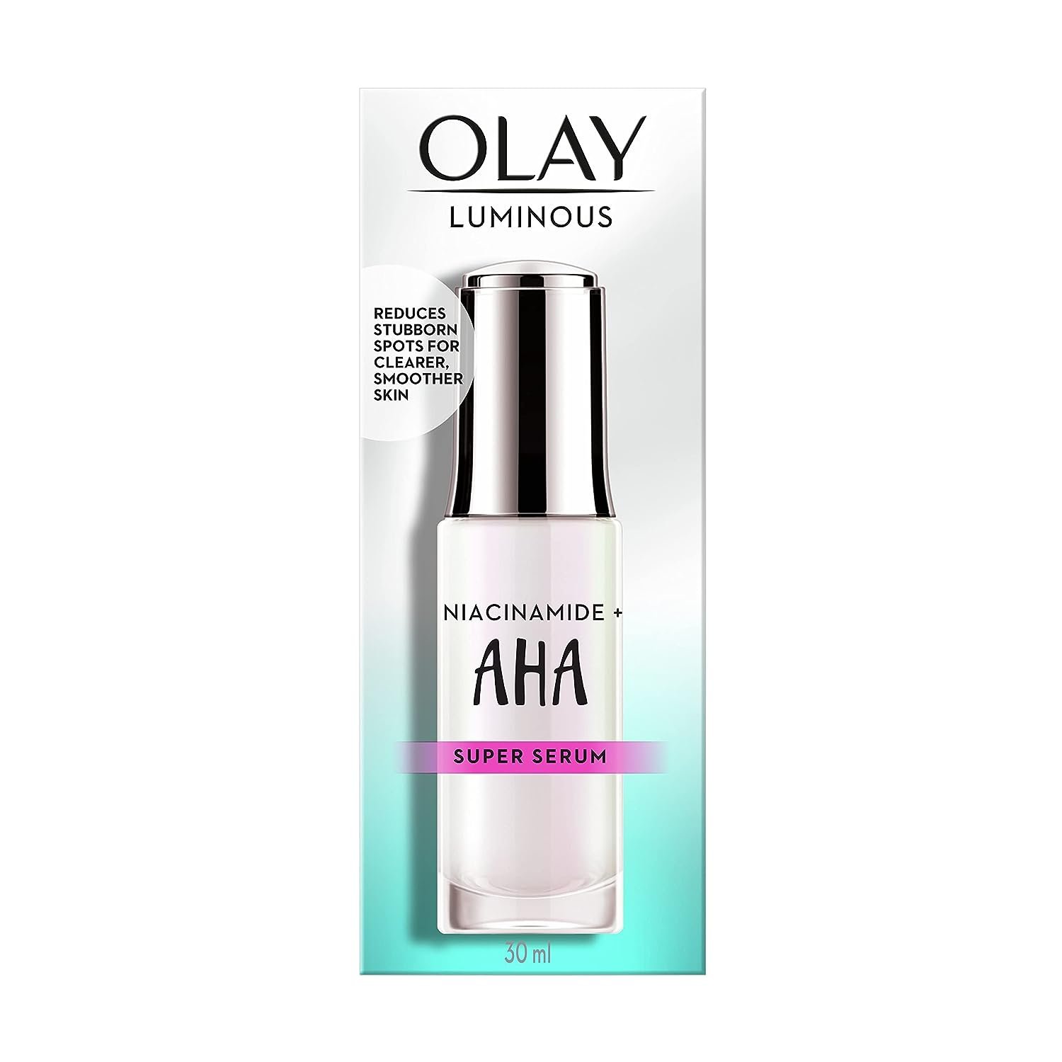 Olay Luminous Niacinamide + AHA Face Super Serum Reduce Acne Marks 30 ml - Image 2