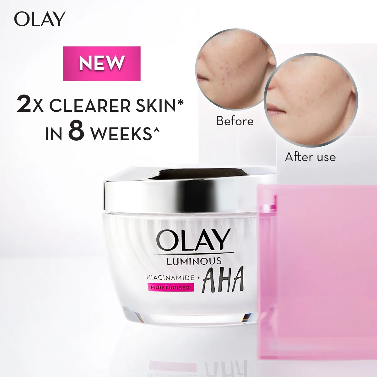 Olay Luminous AHA & Niacinamide Super Face Cream for Acne Mark & Spot Removal - 50 g - Image 4