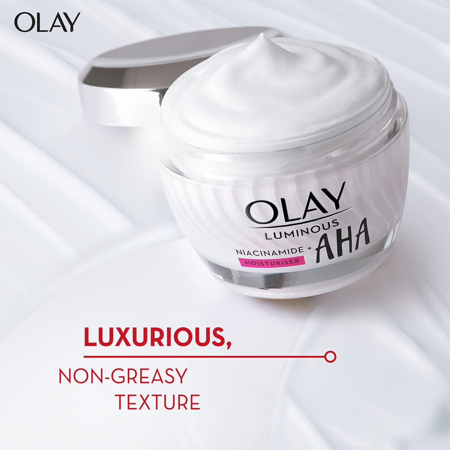 Olay Luminous AHA & Niacinamide Super Face Cream for Acne Mark & Spot Removal - 50 g - Image 3