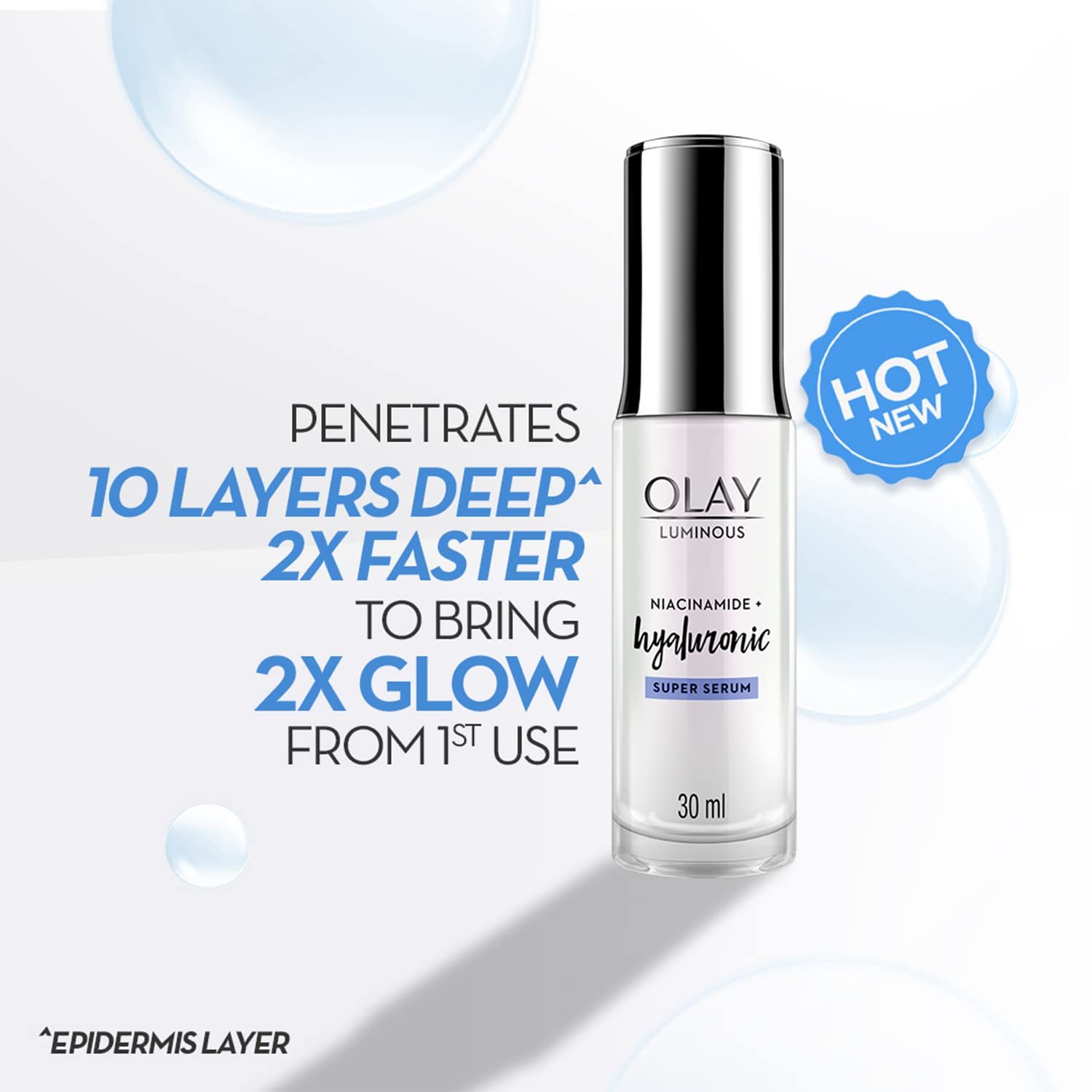 Olay Hyaluronic Face Super Serum with Niacinamide 30ml - Image 3