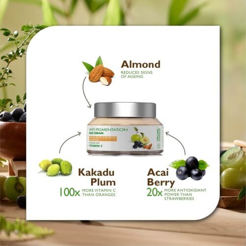 Organic Harvest Anti-Pigmentation Face Cream: Kakadu Plum, Acai Berry & Almonds 50g - Image 2