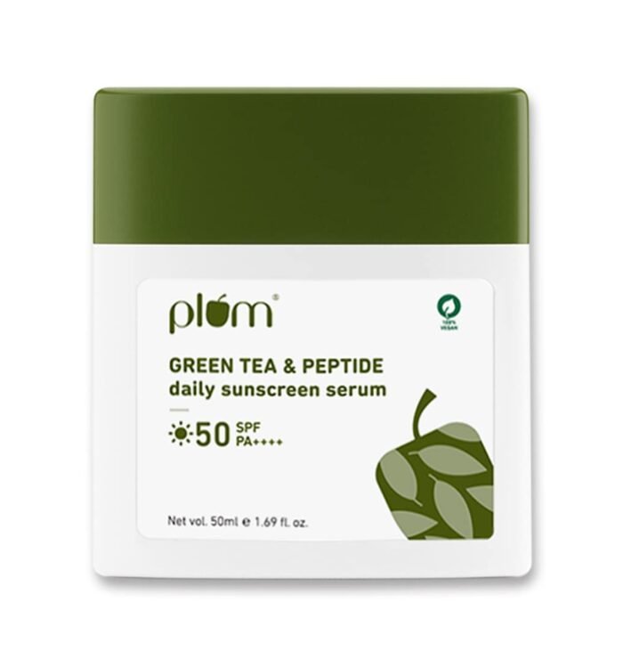 Plum Green Tea & Peptide Daily Sunscreen Serum with Broad-spectrum SPF 50 & PA++++