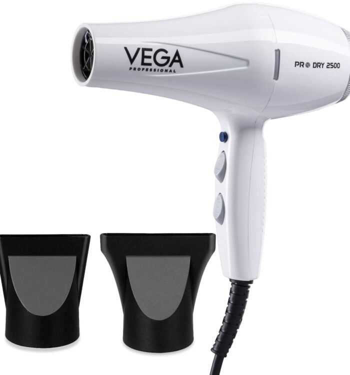 VEGA Professional Pro Dry 2500 Hair Dryer (VPPHD-08) White