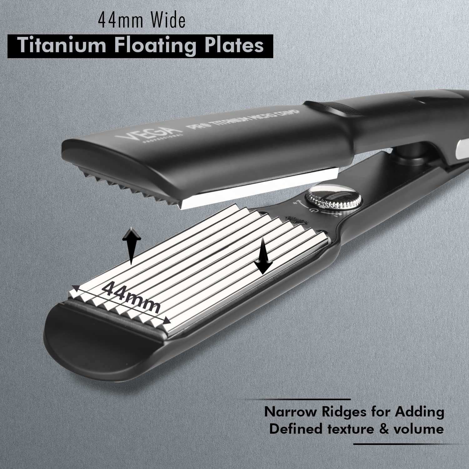 VEGA Professional Pro Titanium Crimp Titanium Hair Crimper - VPPMS-02 - Black - Image 3