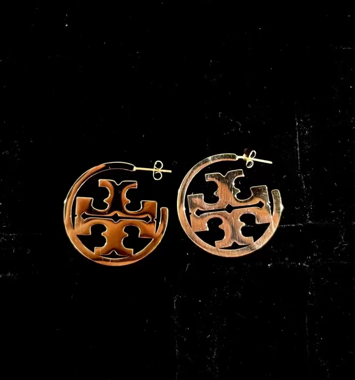 Tory Burch Concept Rose Gold Plated Earring Hoops