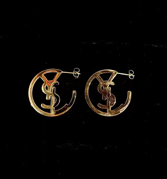 YSL Concept Rose Gold Plated Earring Hoops