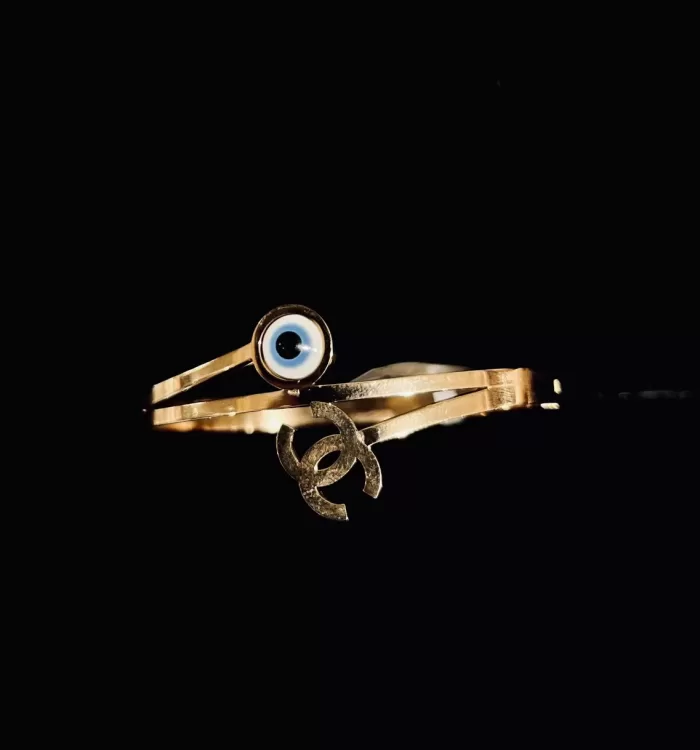 Evil Eye Rose Gold Bracelet With CHANEL Design