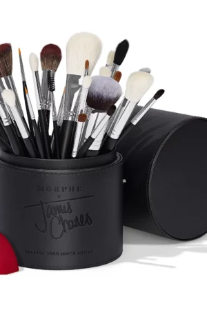 Morphe X James Charles 34 Piece Brush Set + Sponge With Custom Tubby
