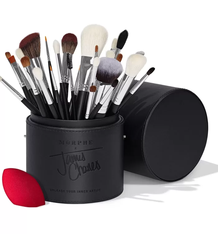 Morphe X James Charles 34 Piece Brush Set + Sponge With Custom Tubby