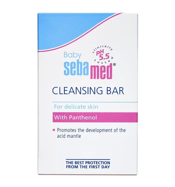 Sebamed Baby Cleansing Bar 100g | Ph 5.5 | With Panthenol | No tears & Soap Free bar | For Delicate skin