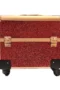 Shimmer Makeup Vanity Trolley Cosmetic Organizer Luggage Style - Red