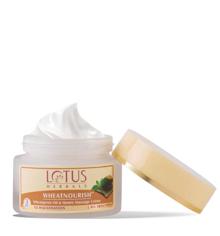 lotus herbals wheatnourish wheatgerm oil & honey massage creme