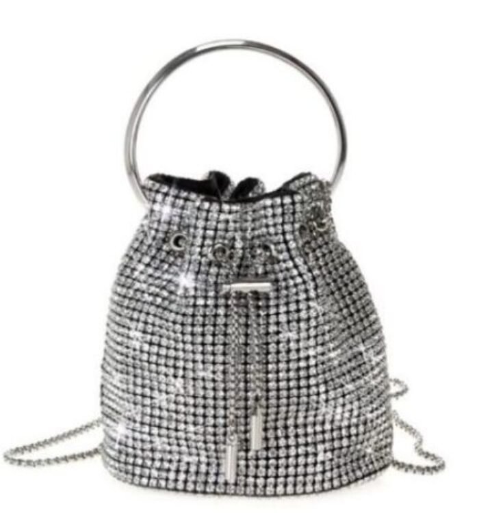 Silver Diamond Studded Potli Bag