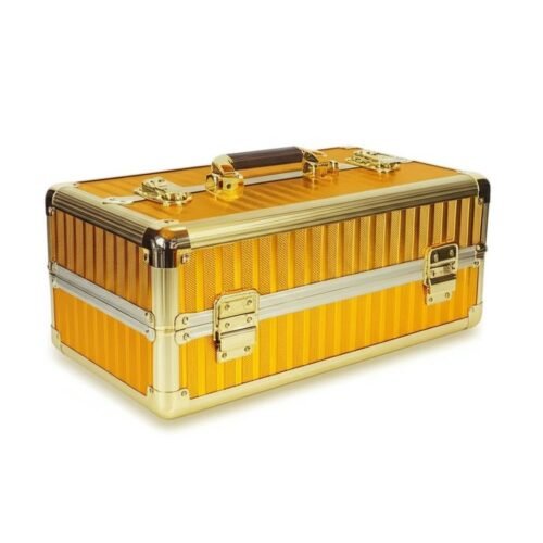 Makeup Vanity Box Cosmetics Organizer - Gold