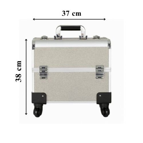 Aluminium Makeup Vanity Trolley - Silver - Image 3