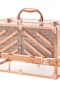Rose Gold Transparent Makeup Vanity Case