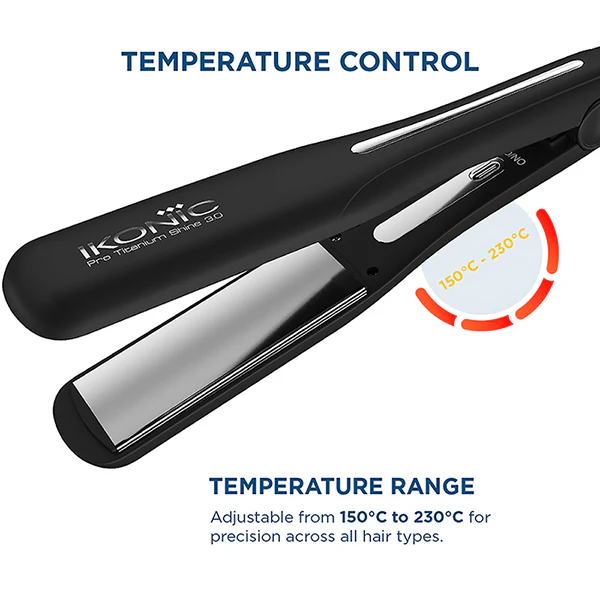 Ikonic Professional Pro Titanium Shine 3.0 Hair Straightener - Image 3