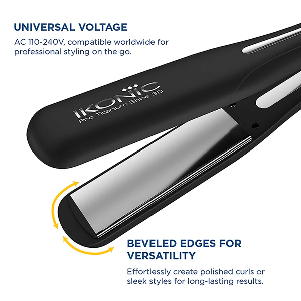 Ikonic Professional Pro Titanium Shine 3.0 Hair Straightener - Image 5