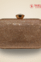 Rose Gold Crystal Embellished Bridal Clutch Bag