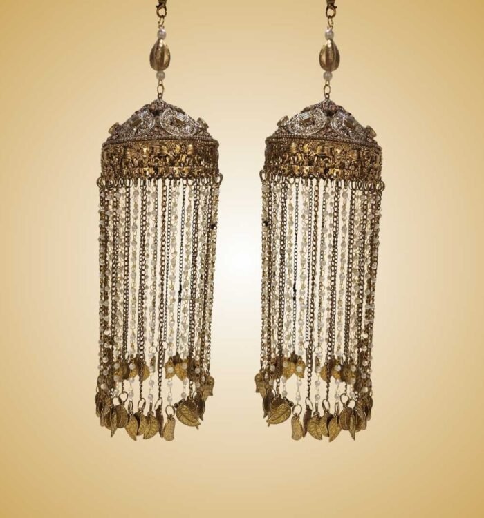 Elegant Gold Bridal Kalira with Hanging Chains
