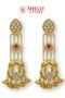 Ruby and Gold Dangler Earrings