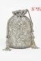 Silver Sequin Embroidered Bridal Potli Bag with Beaded Tassels – Elegant Wedding Accessory