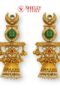 Crescent Jhumka Temple Earrings