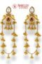 Gold Chain Drop Earrings with Bird Motif