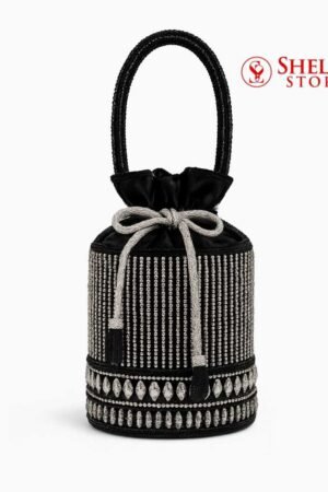 Elegant Bridal Potli Bag with Intricate Bead and Stone Detailing