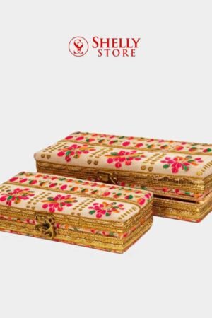 Floral Embroidered Wedding Cash Box