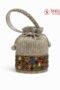 Royal Bridal Potli Bag with Silver Embellishments and Multicolor Gemstone Work