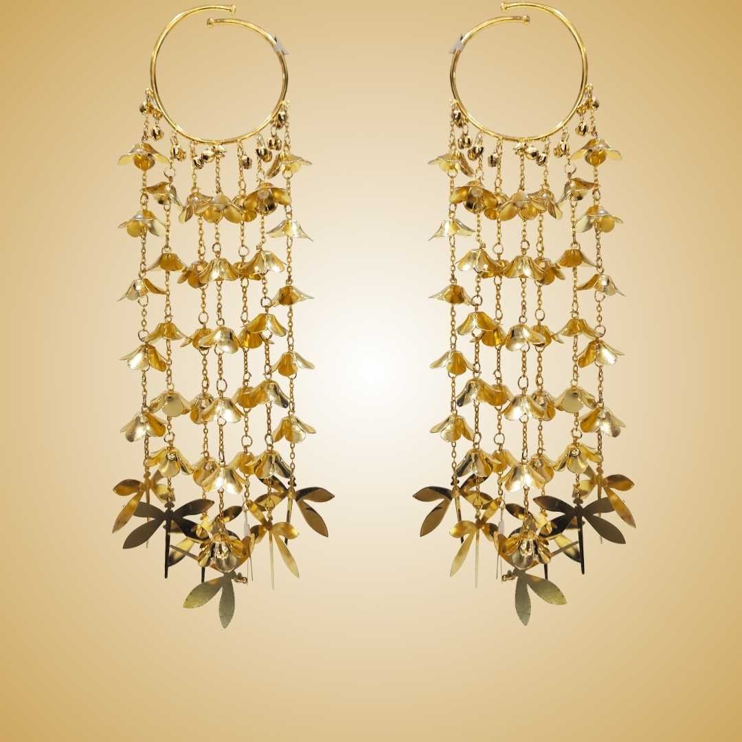 Bridal Kalira with Flower and Leaf Hanging Charms