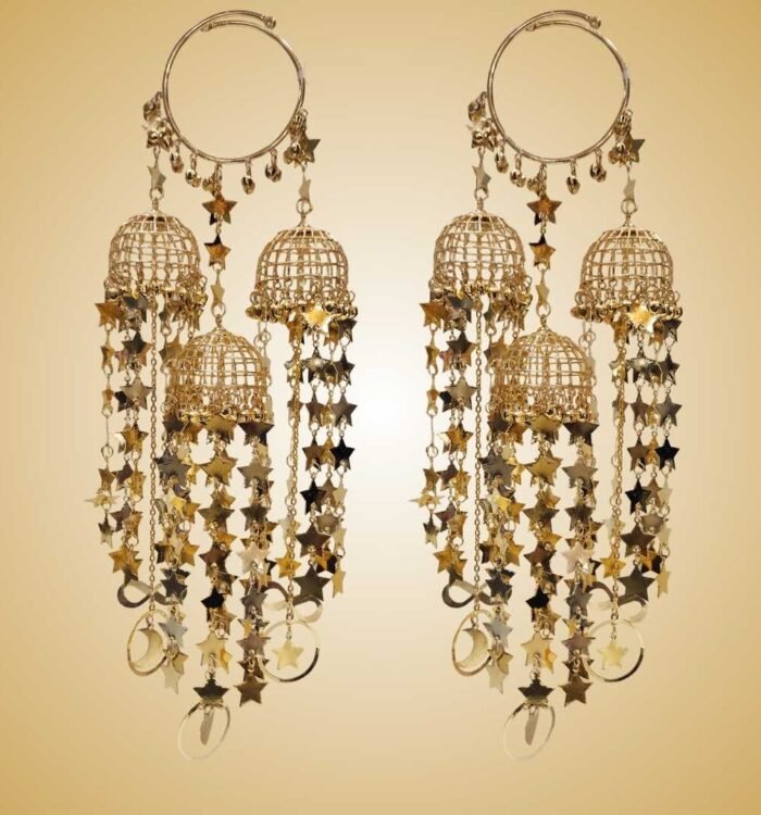 Bridal Kalira with Star and Moon Hanging Design