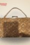 Golden Beaded Geometric Handle Purse