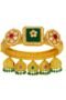 Classic Green Onyx Jhumka Bracelet