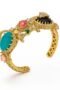 Navratna Empress Gemstone Art Cuff Bracelet
