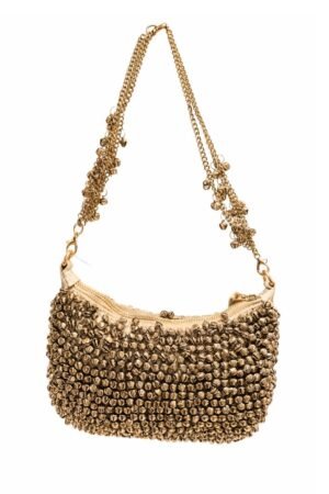 Golden Ghungroo Beaded Clutch Purse