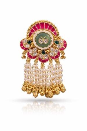 Heritage Golden Ring with Ghungroo - Multicolor