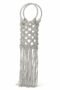 Rhinestone Tassels Mobile Purse - Silver
