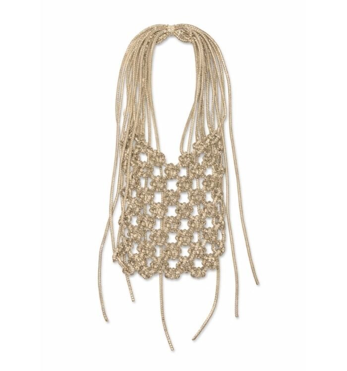 Rhinestone Tassel Mobile Bag – Golden
