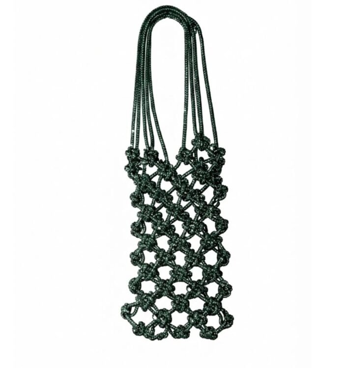 Luxury Rhinestone Beaded Mobile Purse – Green