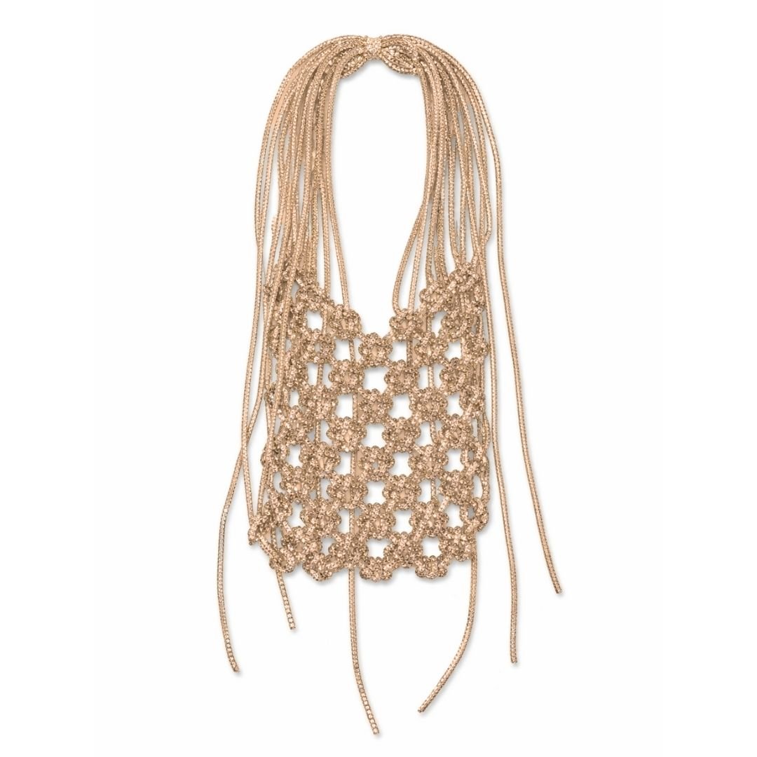 Rhinestone Tassel Mobile Bag – Rose Gold