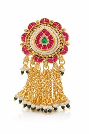 Heritage Golden Ring with Chain Hanging